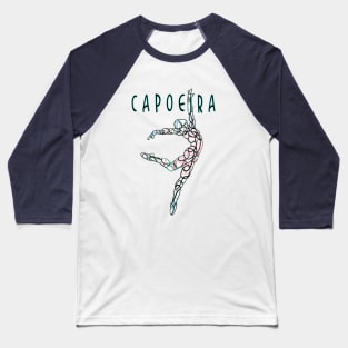 Capoeira Dancer Jump with Text Baseball T-Shirt